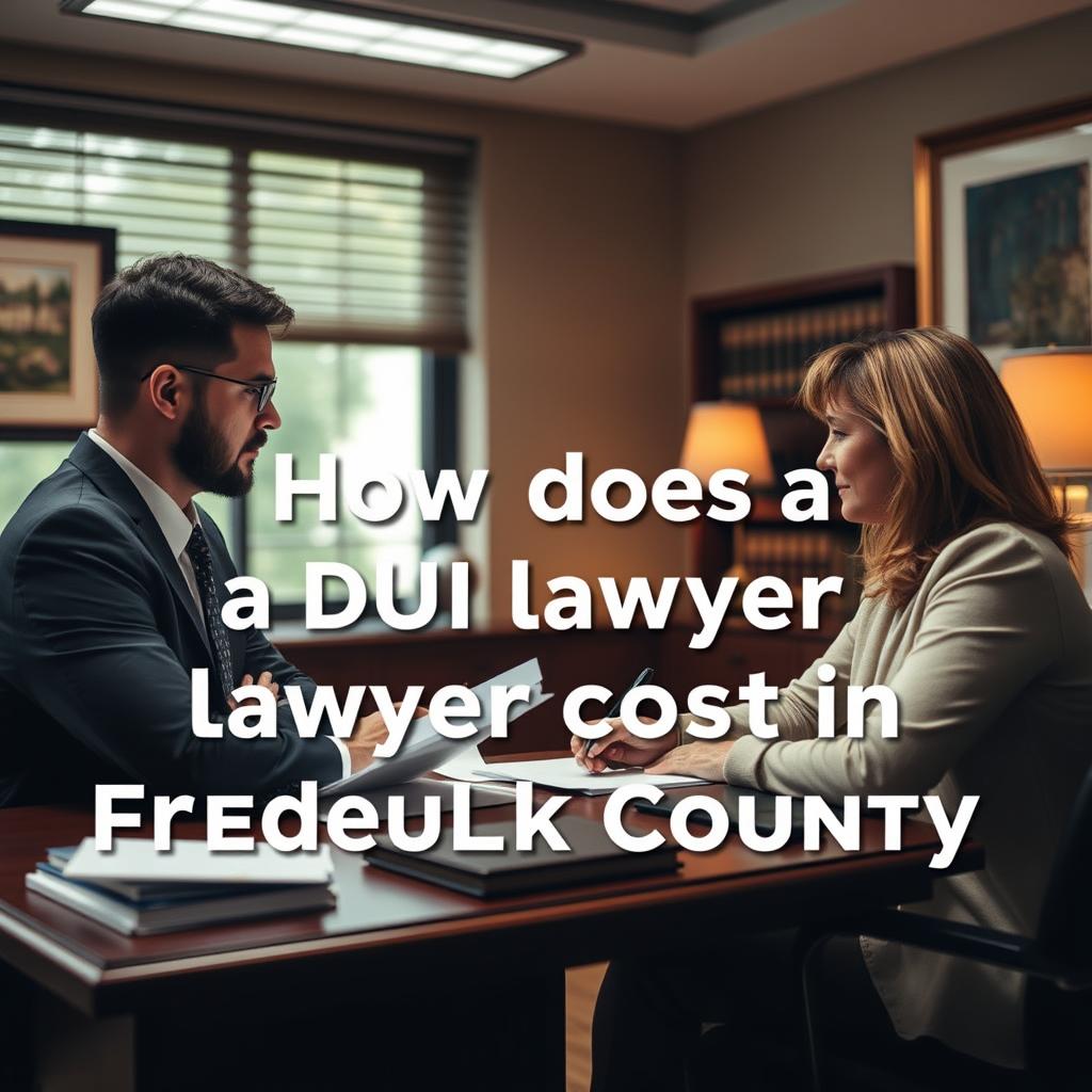 How much does a DUI lawyer cost in Frederick County